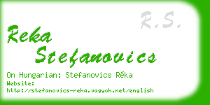 reka stefanovics business card